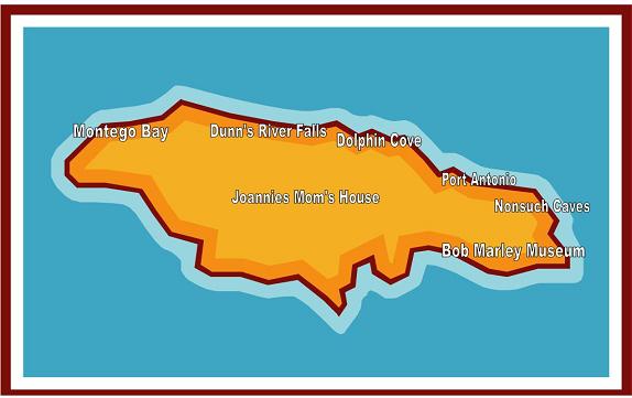 map of Jamaica